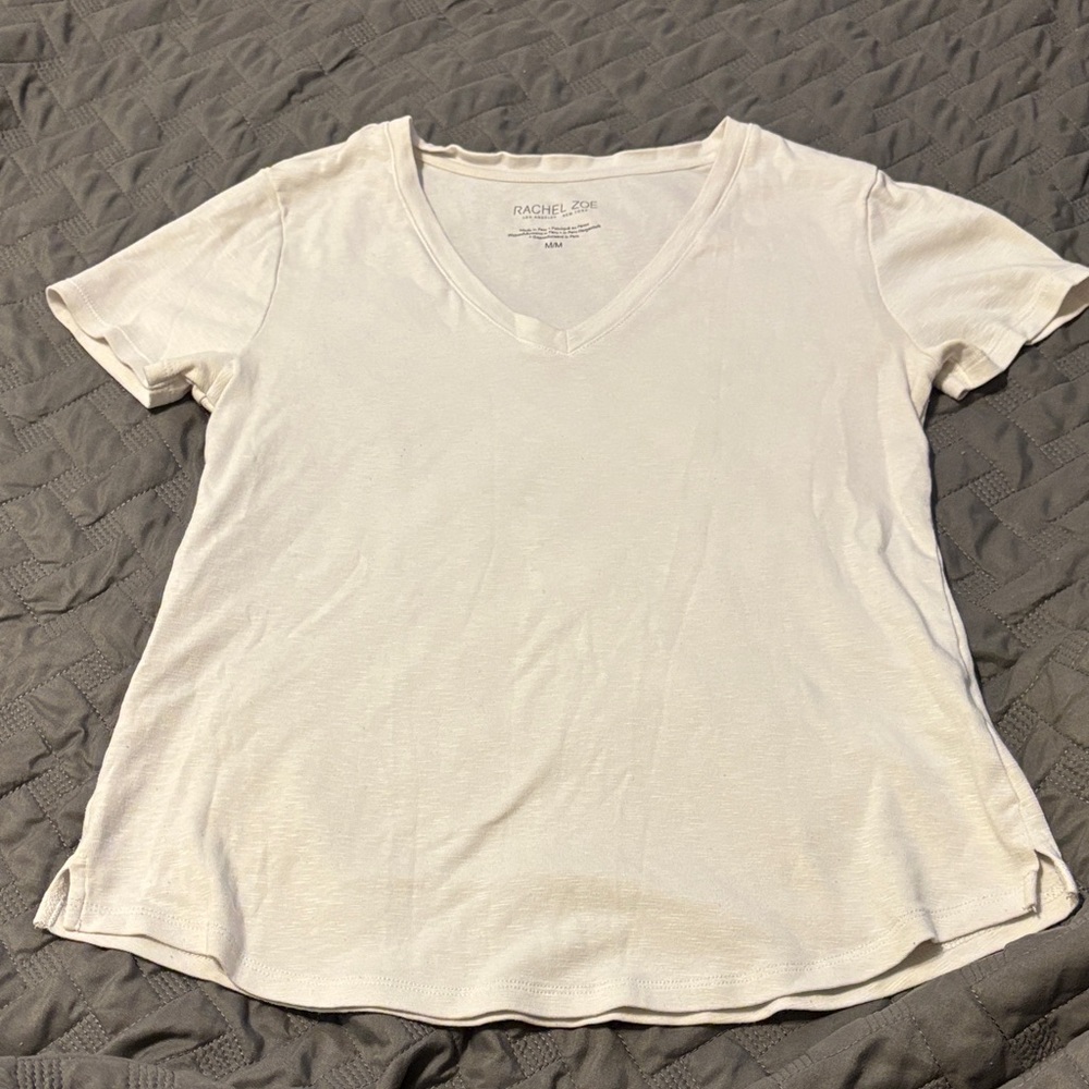 Rachel Zoe Women's Classic Cream Short Sleeve Tee